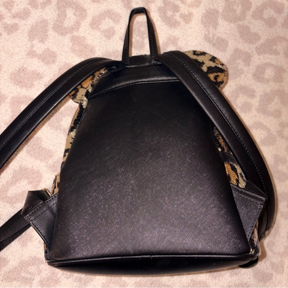 Disney Parks Loungefly Animal Kingdom Leopard Print Sequin Mini Backpack - Picture 4 of 5